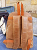 Mini Cowhide Backpack Brown White Leather Purse Bag