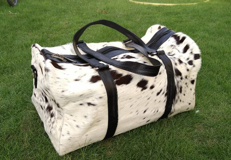 The cow skin tote bag is exactly what you expect and the quality is second to none! Very nice cow bag for the price! 