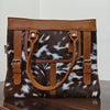 Cowhide leather tote shoulder bag