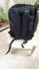 Mini Cowhide Backpack Black White Compact Leather Bag