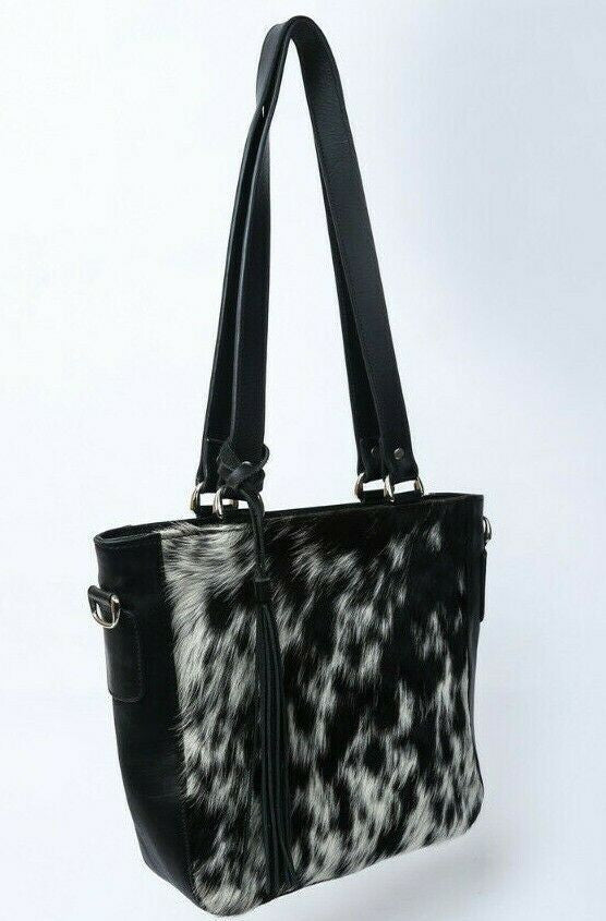 women cow fur bag