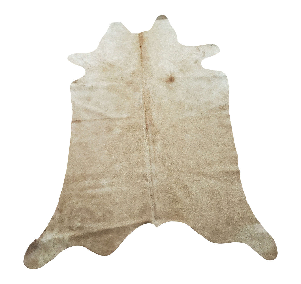 This genuine extra small cowhide rug is the perfect addition to any room. The natural beige color is sure to complement any style, while the soft, luxurious texture adds a touch of comfort. 