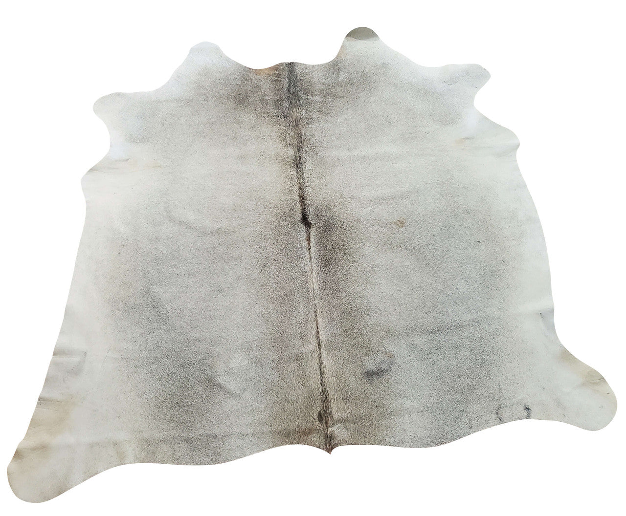 This small light grey cowhide rug for sale is selected for unique pattern, tanned to perfection and great for any space even your truck interior.