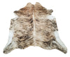 6ft X 6ft Natural Cowhide Rug Brindle