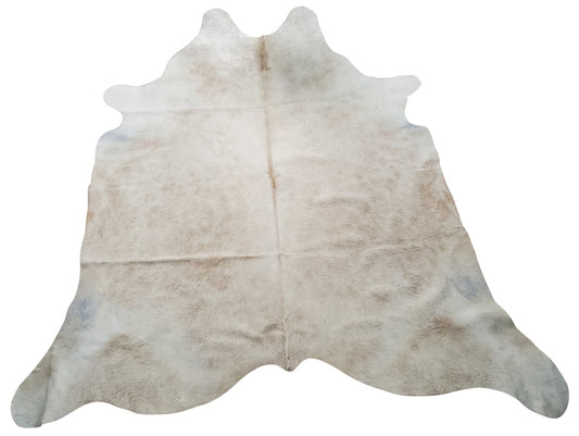This cream cowhide rug is gorgeous, excellent quality, brand new and you couldn’t be happier, this is natural real and large.  
