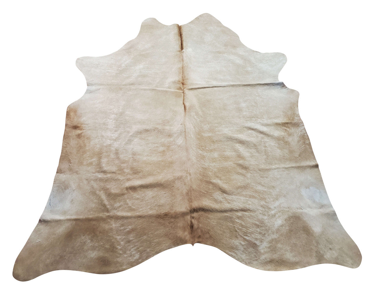 This cowhide rug in natural beige will give a neutral touch to any type of property design due to hardwood flooring to gray sofa. All our cowhides are made up of soft, smooth leather.
