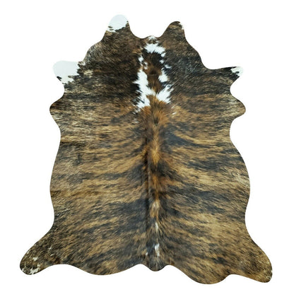 New brown white cowhide rug in a unique extra small size is now available from Canada-wide designers. 