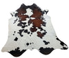 Extra Large Dark Brown Cowhide Rug 7.4ft x 6.1ft