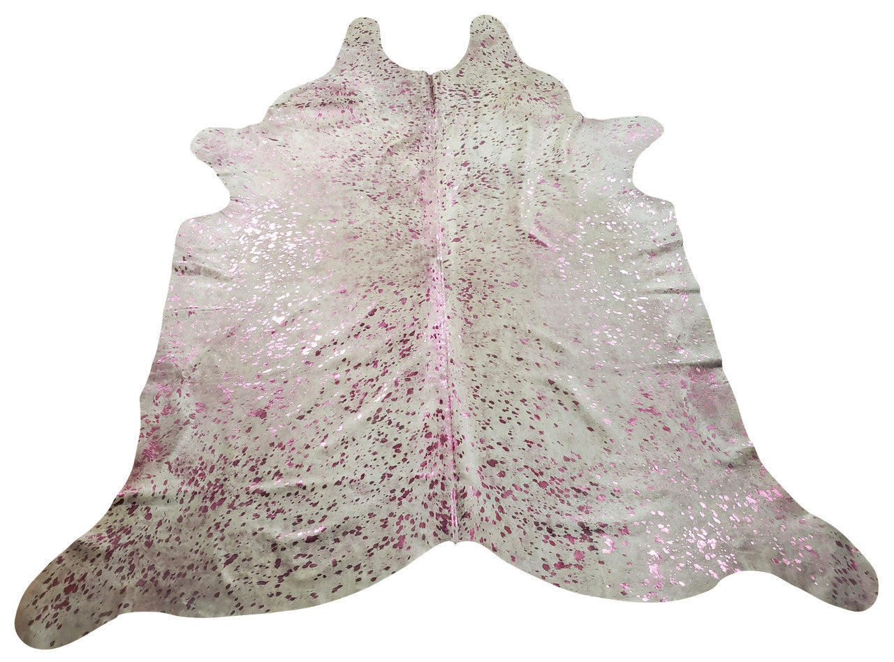 We have more than hundred shades in stock, ranging from gold flecked cowhide rug to pink or blue acid washed on white cow hide rug. Brazilian cow skin rugs are perfect for upholstery with back finished to suede.
