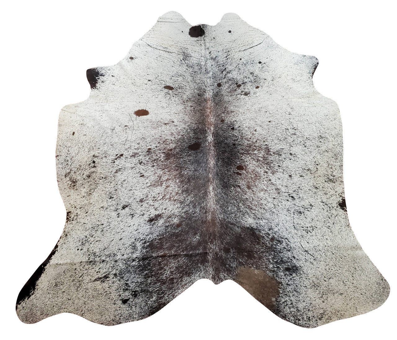 A gorgeous real cowhide, of the highest quality, Brazilian with rich brown tone mixed with white and beige, which makes it distinctive in appearance.