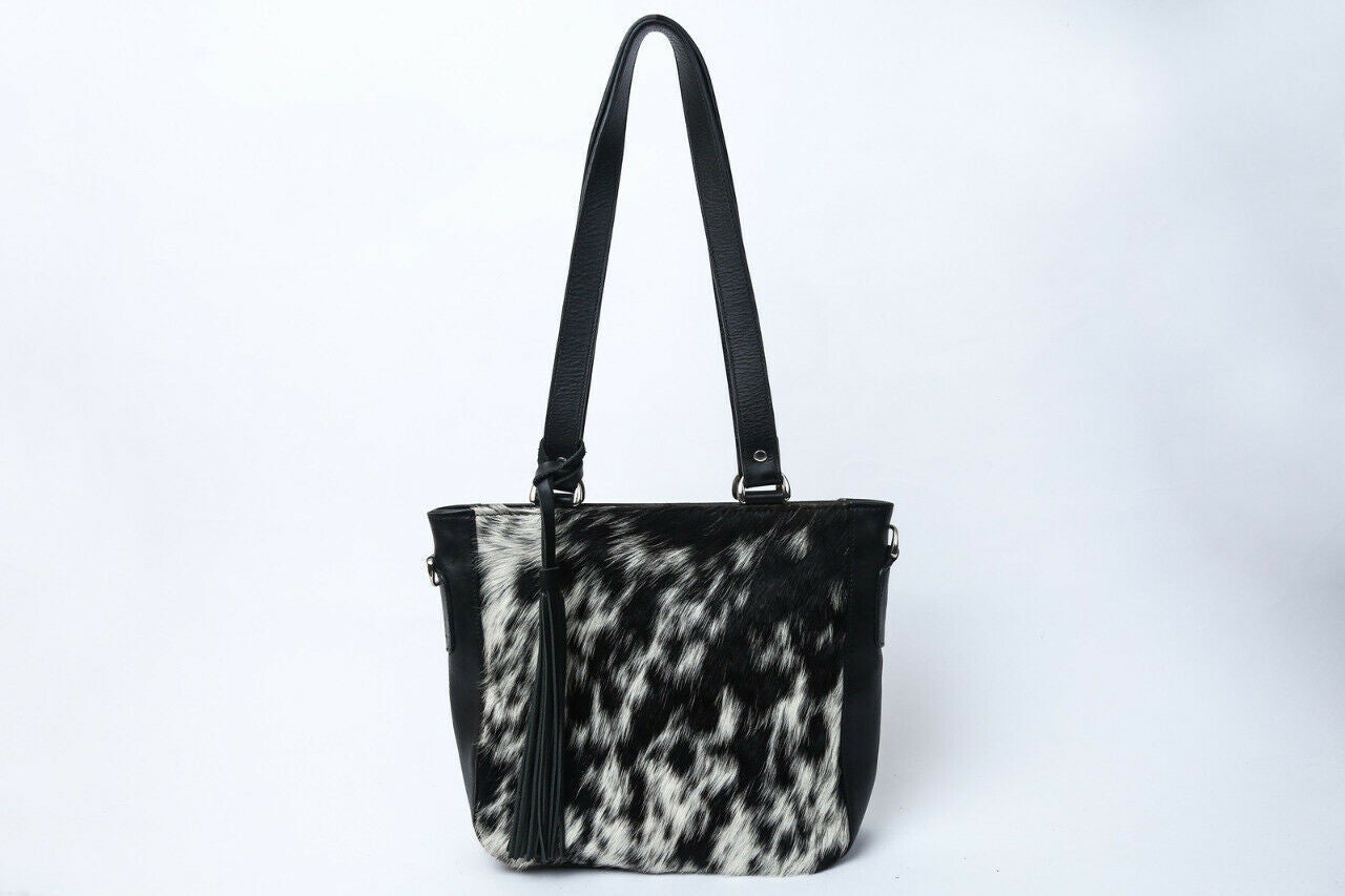 cow fur ladies bag