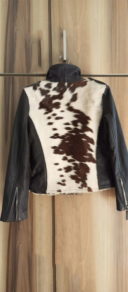 Women's Hair On Cowhide Fur Jacket