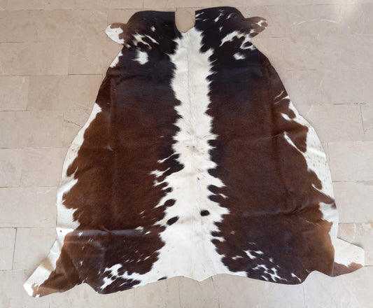 Mini cowhide rug for sale tricolor 3.6ft x 4ft