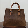 Cowhide leather tote shoulder bag