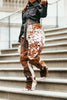 Real cow skin pants with bold black white pattern. These cow print trousers are made for modern western looks and custom body measurements.

