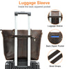 Leather Laptop Tote with Luggage Sleeve