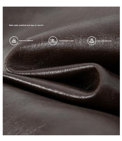 Women’s Genuine Leather Short Moto Jacket