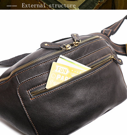 Men's Genuine Leather Crossbody Sling Bag