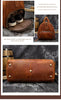 Retro crazy horse leather duffle travel bag
