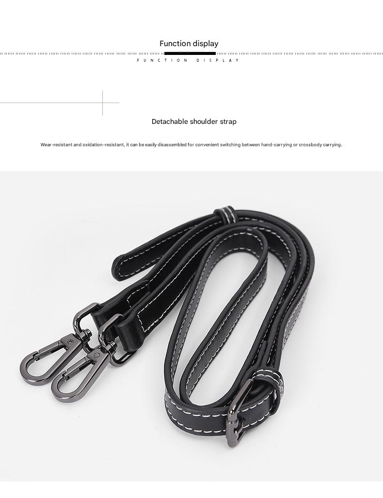 Leather tote bag for women with crossbody strap