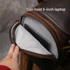 Mens crazy horse leather travel duffle bag