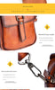 Retro top grain leather crossbody sling bag for daily carry