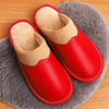 Women's Leather House Shoes with Plush Lining