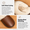 Women's Fur Lined Slippers in Genuine Leather