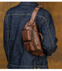 Retro Handmade Genuine Leather Crossbody Bag