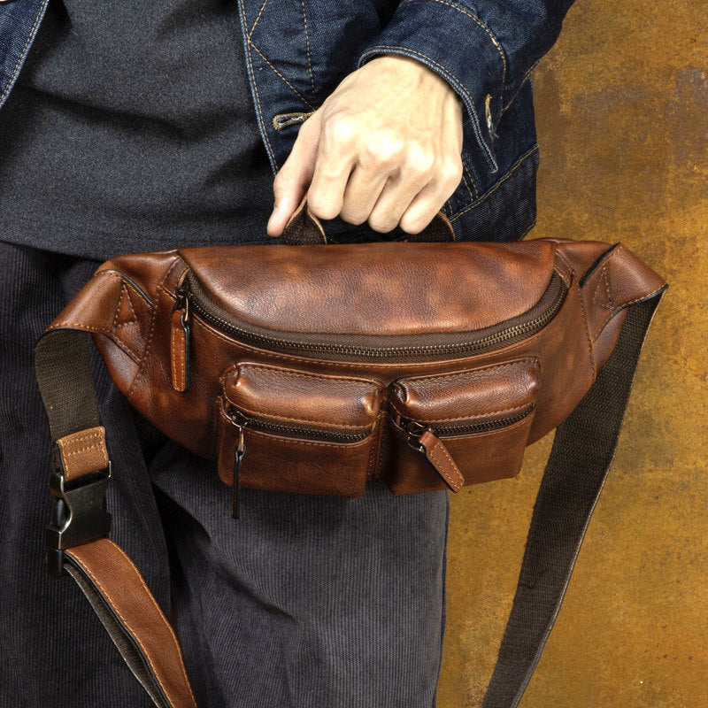 Retro Handmade Genuine Leather Crossbody Bag