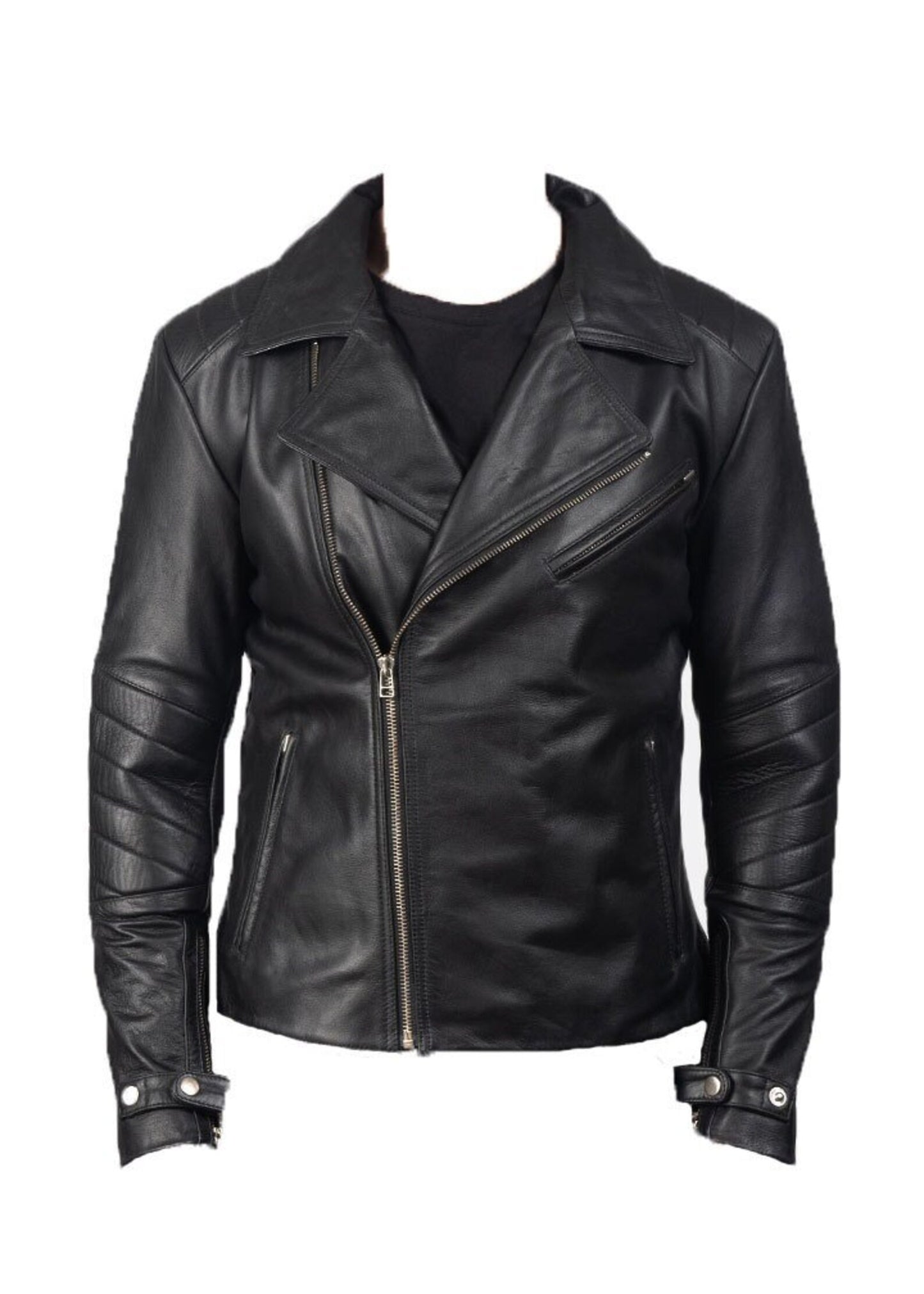 mens real leather riding jacket