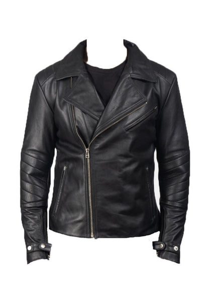 mens real leather riding jacket