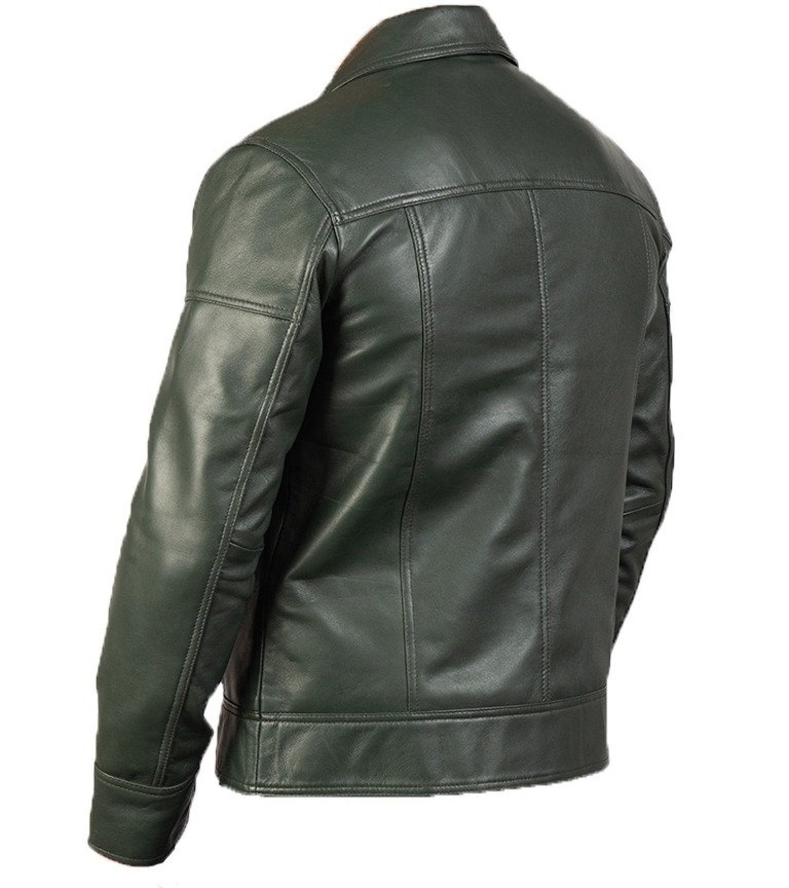 Men's Green Leather Jacket