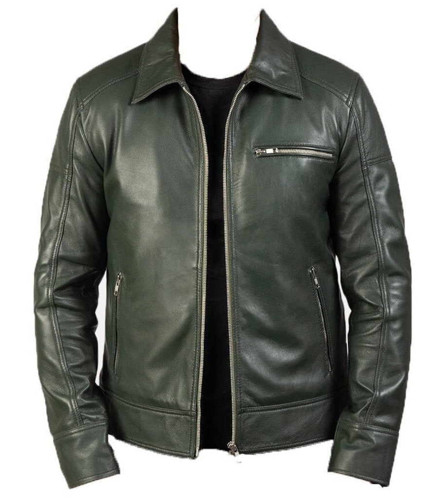 Men's Green Leather Jacket