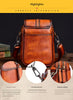 Retro top grain leather crossbody sling bag for daily carry