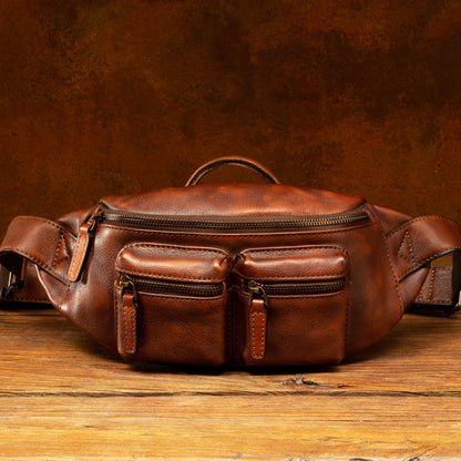 Retro Handmade Genuine Leather Crossbody Bag