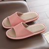 Leather Slippers for Women Linen Footbed Indoor Non Slip Summer Slides