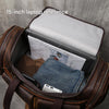 Mens crazy horse leather travel duffle bag