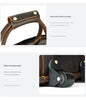 Leather trolley duffle bag for men travel