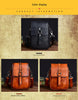Retro top grain leather crossbody sling bag for daily carry