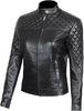 Black Leather Jacket Slim Fit Women