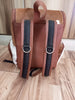 Natural Brown White Cowhide Backpack