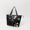 Black White Cowhide Ladies Tote Bag