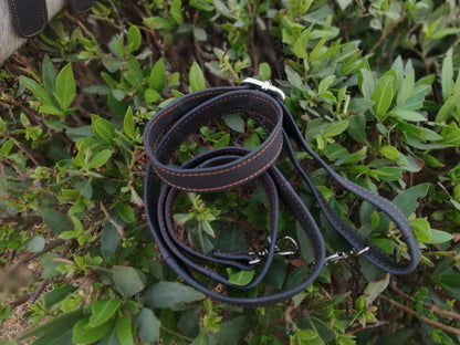 Grey hair on cowhide shoulder bag