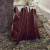 Brown White Cowhide Backpack Bag