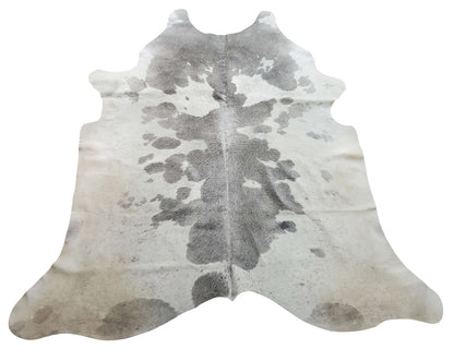 Brazilian Spotted Gray White Cowhide 7.8ft X 6ft