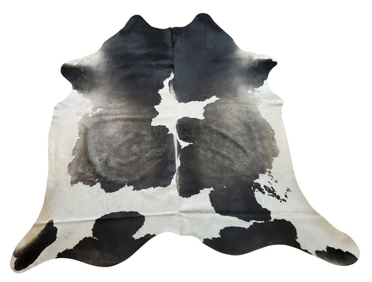 Softer pattern cowhide rug gray brings serenity while white neutralize the space, this cowhide will look calm and refreshing in your home
