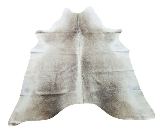 Authentic Cowhide Rug Grey Ivory 6.2ft x 6ft