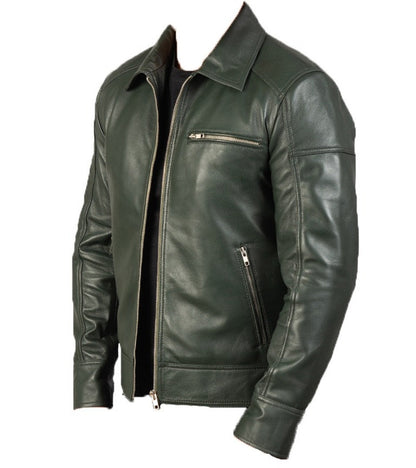 Men's Green Leather Jacket