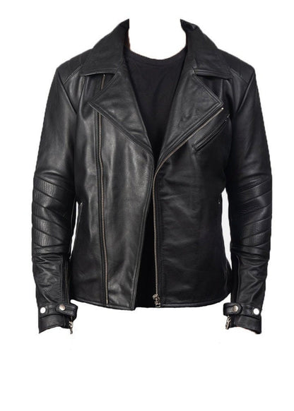 mens real leather riding jacket